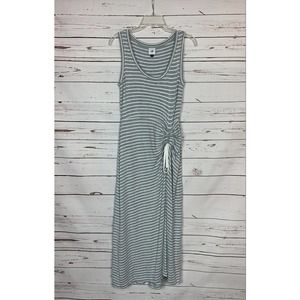 Cabi Women's S Small Gray White Striped Easy Sleeveless Long RARE Dress #5974
